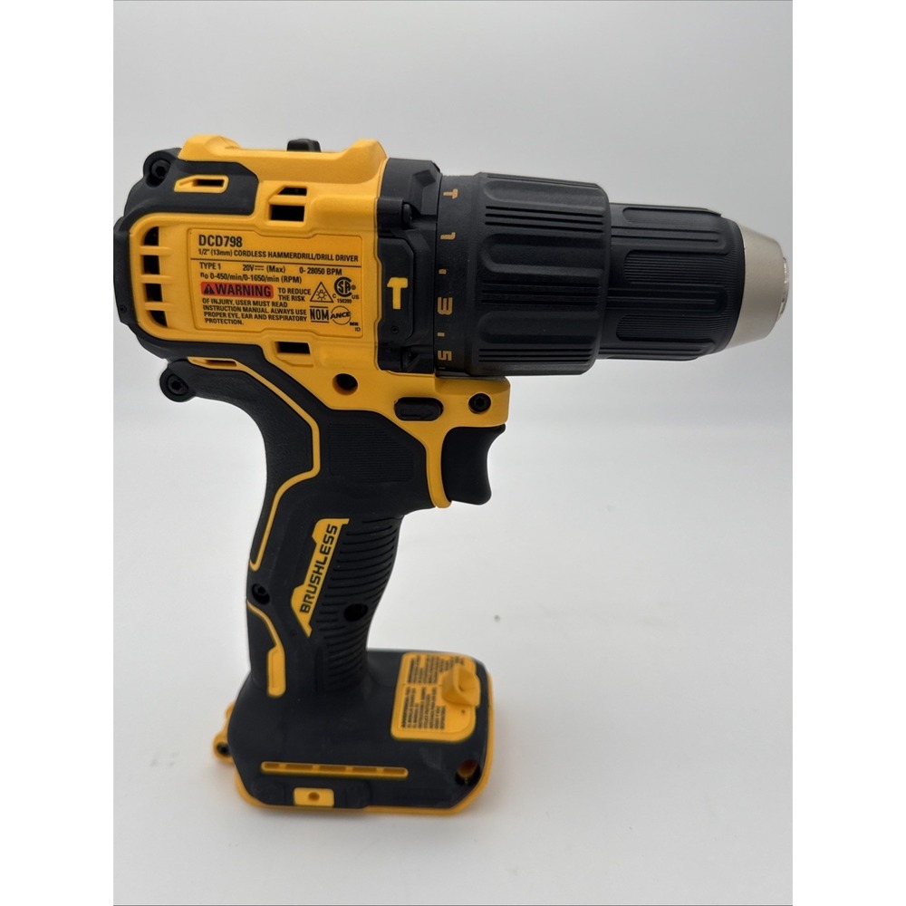 DeWALT 20V MAX Brushless Cordless 1/2" Hammer Drill DCD798 Bare Tool
